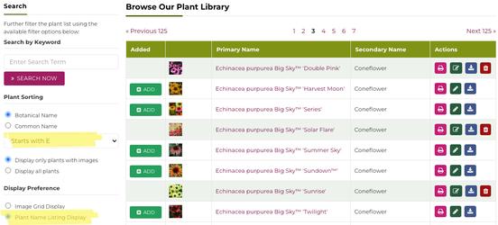 Build Your Plant Library Tip: Use New List View