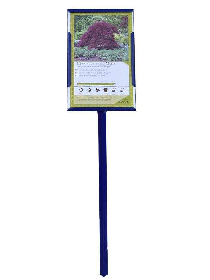 COLMET Blue Stake Sign Holder with 7
