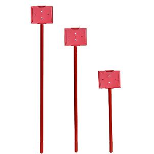 COLMET Red Stake Sign Holder with 5