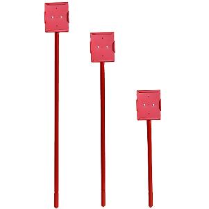 COLMET Red Stake Sign Holder with 4