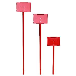 COLMET Red Stake Sign Holder with 7