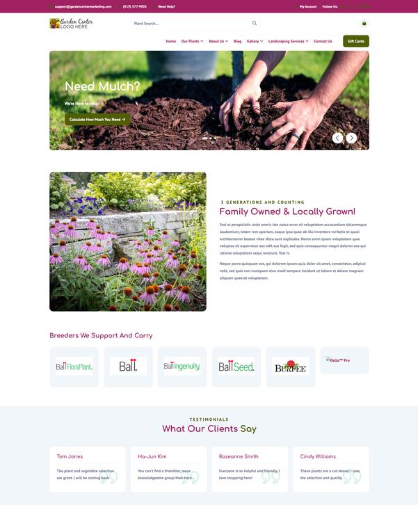 Websites for Garden Centers