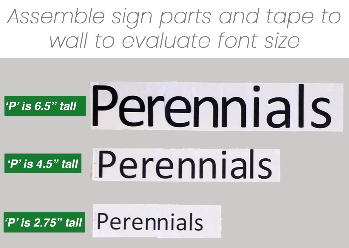 Sign Tip: Make sure sign is easily read from a distance