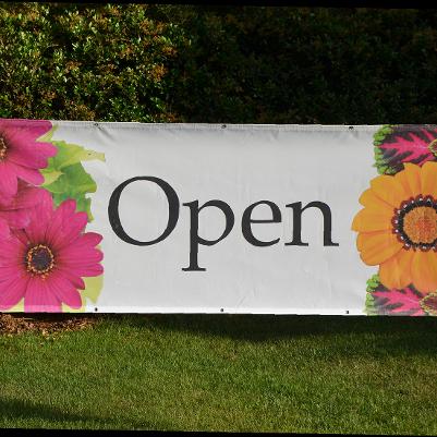 8' x 3' Mesh OPEN Banner