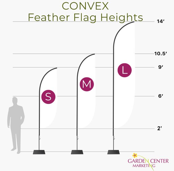 Convex Feather Flag POLES Only