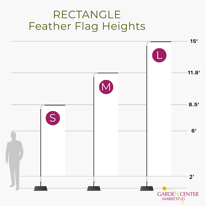 Butterfly Landing Pad Feather Flag - Rectangle
