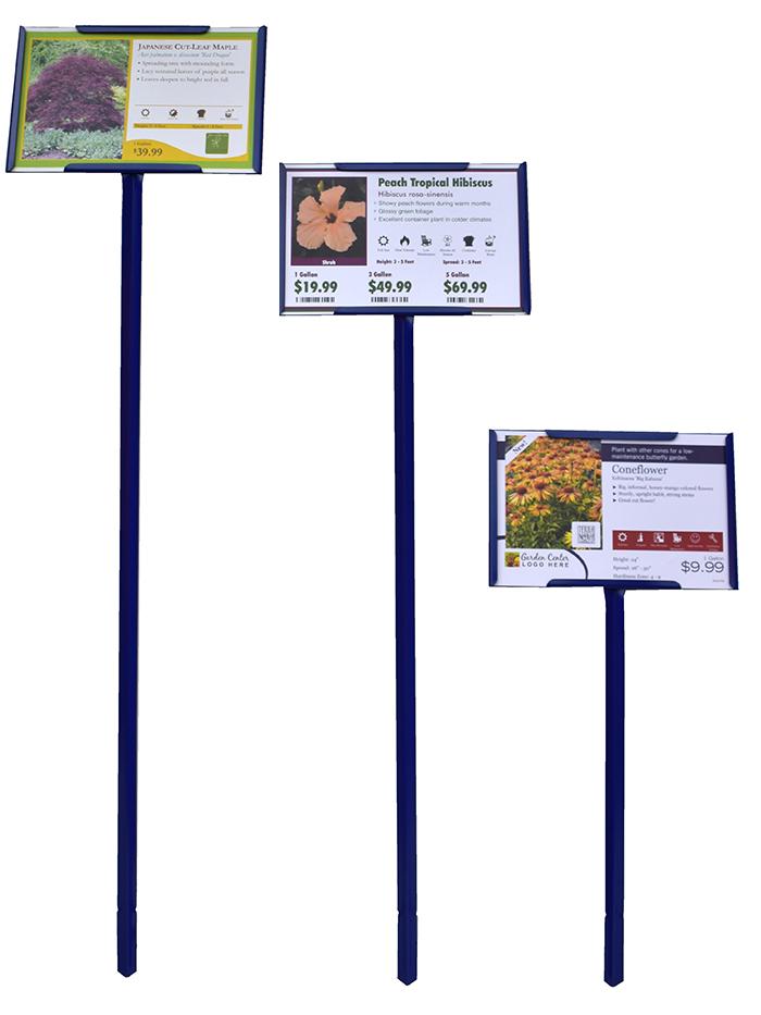 Blue Stake Sign Holder with 11