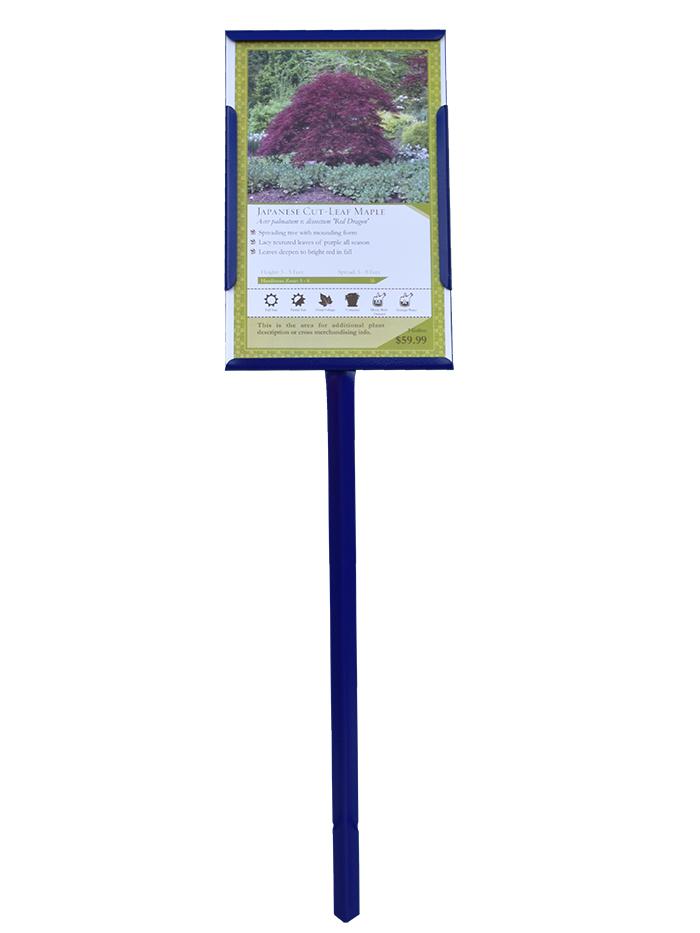 COLMET Stake Sign Holder with 7x5 Faceplate