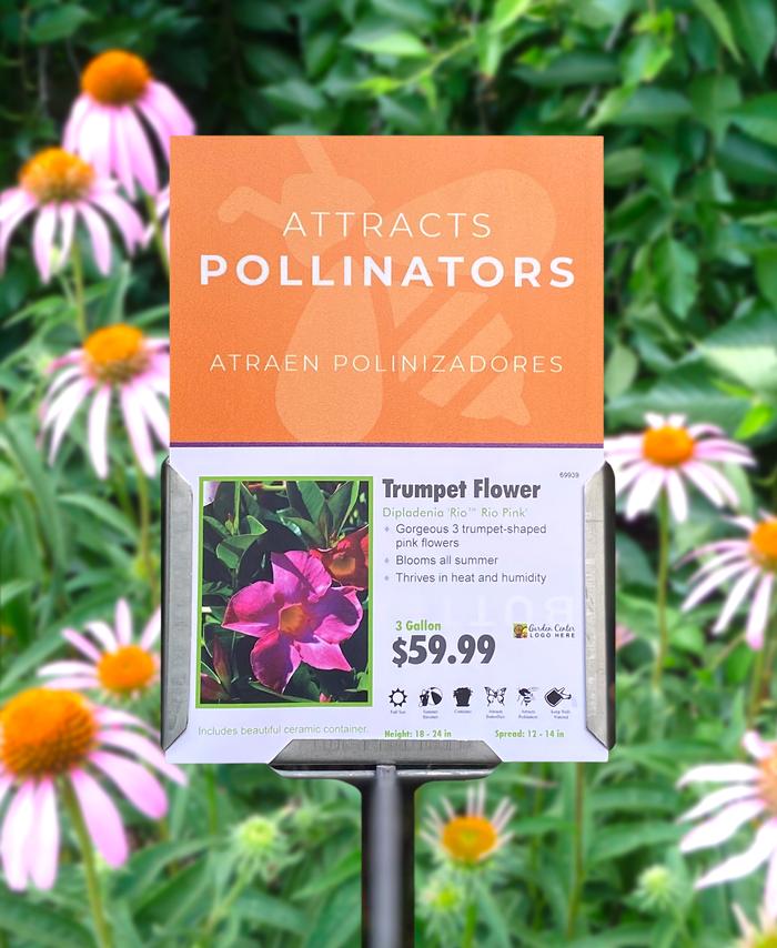 Sign Topper: Attracts Butterflies / Attracts Pollinators