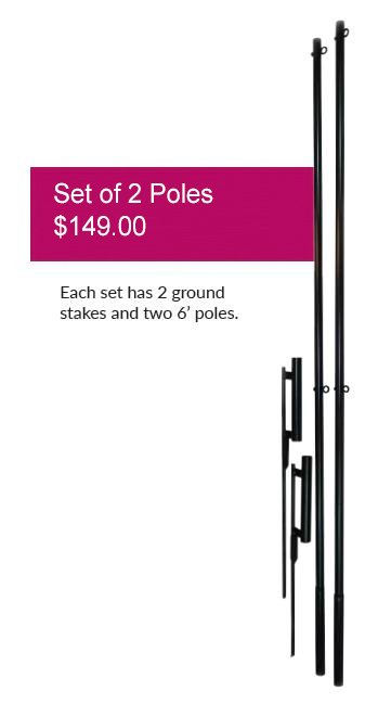 Eyelet Poles For Outdoor Banners
