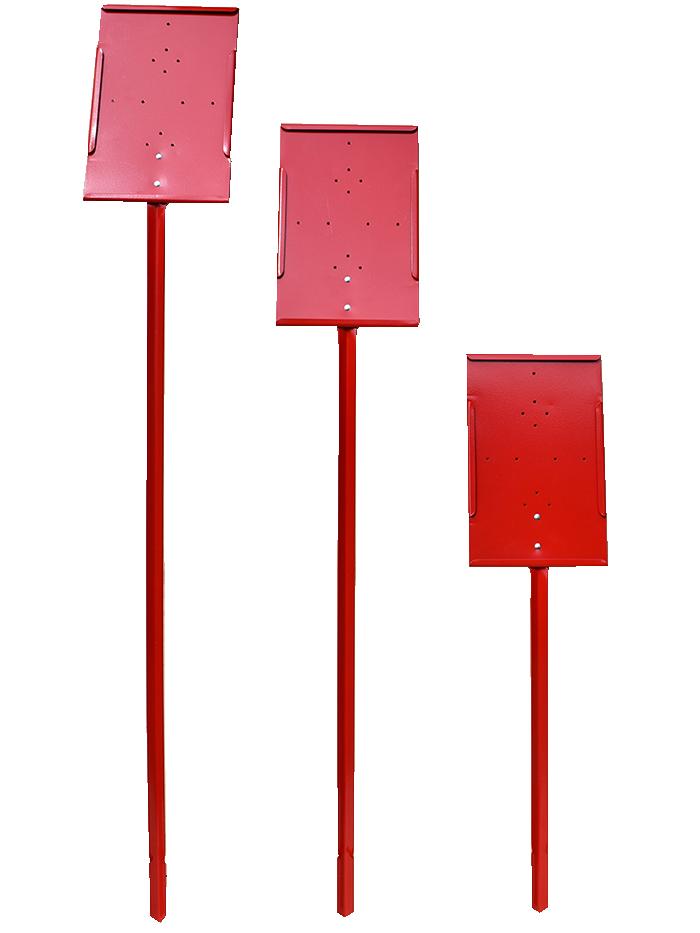 COLMET Red Stake Sign Holder with 7