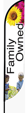 Family Owned Feather Flag - Convex