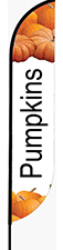 Pumpkins Feather Flag - Convex