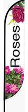 Roses Feather Flag - Convex