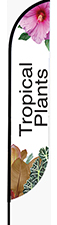 Tropical Plants Feather Flag - Convex