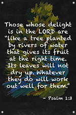 Psalm 1:3 24x36 - Chalkboard
