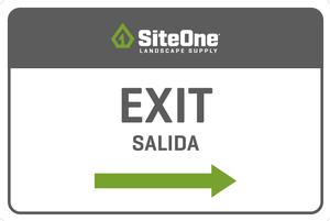 36in X 24in SiteOne EXIT with Right arrow