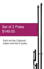 Eyelet Poles For Outdoor Banners