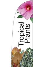 Tropical Plants Feather Flag
