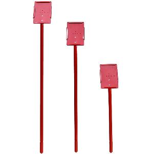 Red Stake Sign Holder with 5