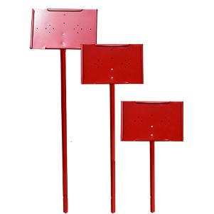 Red Stake Sign Holder with 11