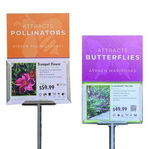 Sign Topper: Attracts Butterflies / Attracts Pollinators
