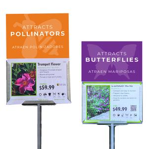 Sign Topper: Attracts Butterflies / Attracts Pollinators