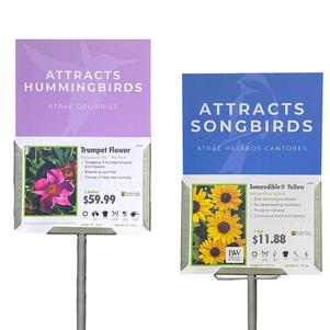 Sign Topper: Attracts Hummingbirds / Attracts Songbirds