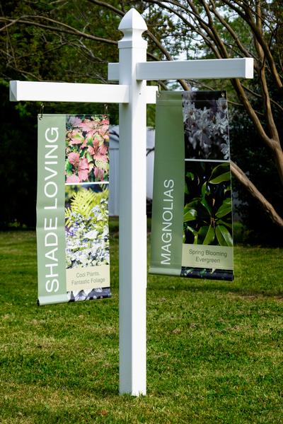 6' VINYL Banner Sign Post w/2 arms