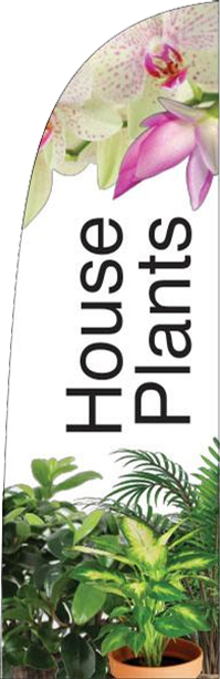 House Plants Feather Flag