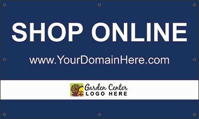 Shop Online 5' x 3' with Logo