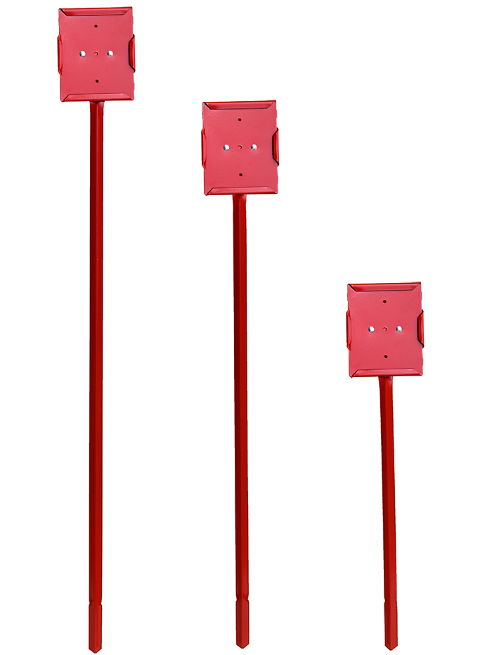 COLMET Red Stake Sign Holder with 4