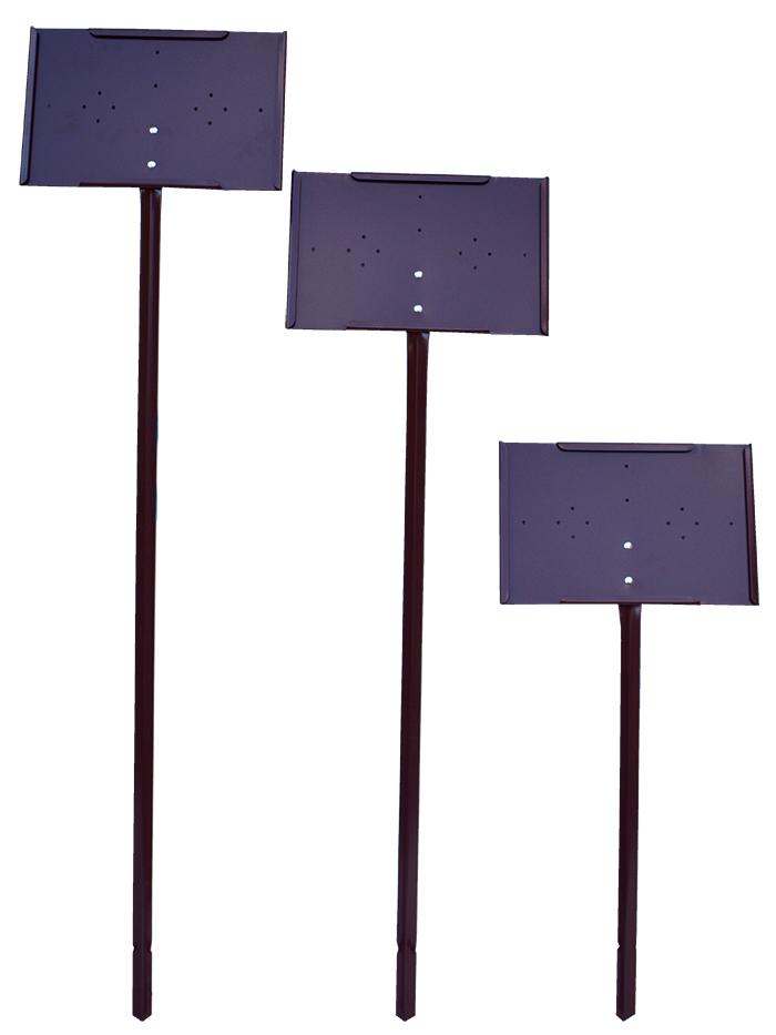 Brown Stake Sign Holder with 11